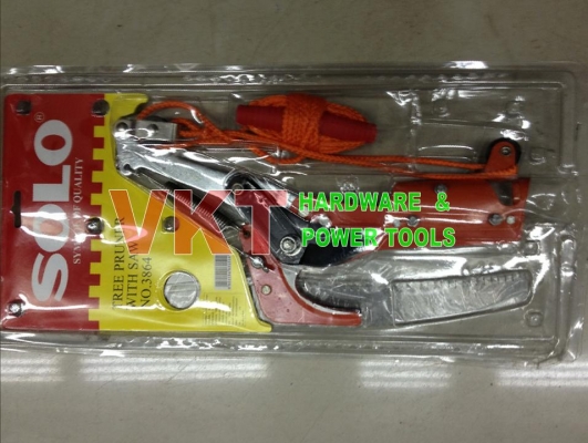 กรรไกรตัดกิ่งไม้แบบกระตุกพร้อมใบเลื่อยกิ่งไม้ SOLO กรรไกรตัดกิ่งไม้แบบกระตุกพร้อมใบเลื่อยกิ่งไม้ SOLO