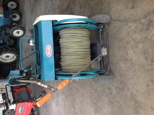 ขายเครื่องพ่นยาได้ อัดฉีดได้ เก่าญี่ปุ่นแบบขับได้แบบเดินตามสายยางม้วนเองได้ปล่อยสายเองได้เครื่องเบนซิลขนาด 6 แรงม้าระบบ OHV กระตุกเบามากสภาพสวยมากๆ