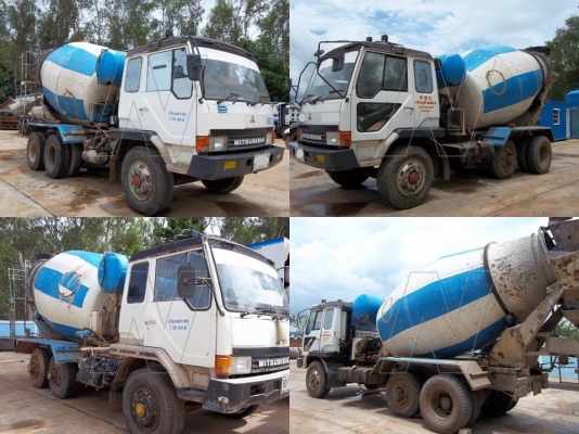 ขาย รถโม่ปูน 6 คิว โม่ตรง ( มิตซู 2 เพลา / ขาย 2 คัน! )