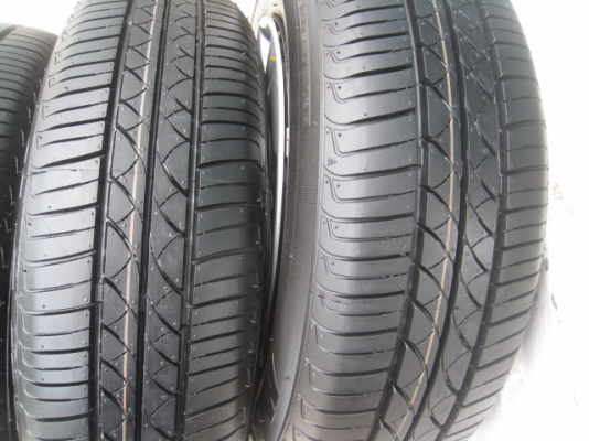 ขายกะทะล้อ Nissan march ขอบ14 4รู100 +ฝาครอบ+ยางปี1313 (081-3747940)