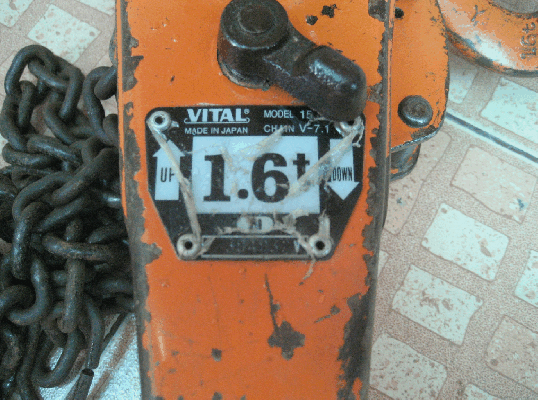 ขายรอกดึง (กํามะลอ ) VITAL 1.6 TON  MODEL 15 CHAIN V-7.1 MADE IN JAPAN