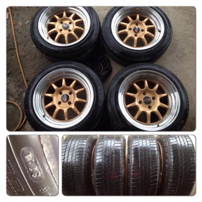 ขายแม็กมือ2 Evoke ขอบ15 กว้าง8 ออฟ 25 +ยางปี11. ราคา 9,900 B ถูก