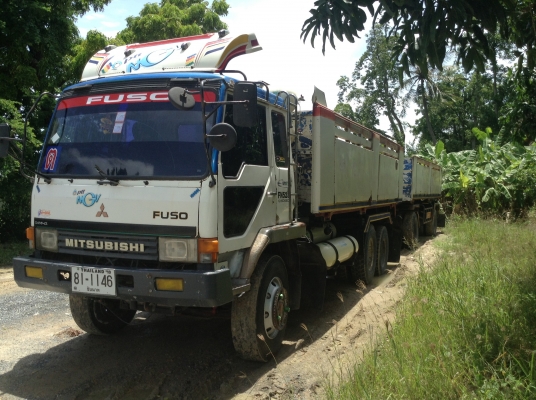 ขายสิบล้อดั้มแม่ลูก MITSUBISHI FN528 TURBOอินเตอร์คลูเลอร์ ติดก๊าซNGV 6 ถัง