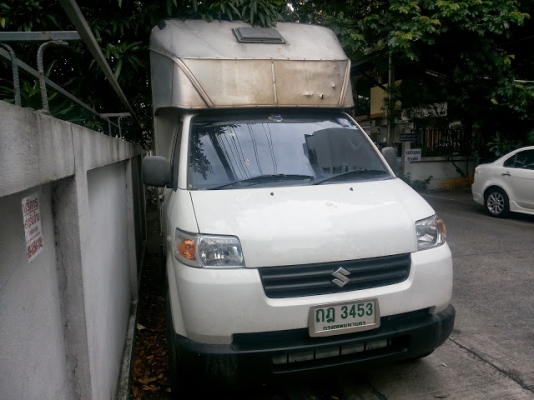 ขายกระบะ ซูซูกิ เครืองเบนชิลจากโรงงานติดแก๊ส lpg มีหลังคาบรรทุกได้มาก
