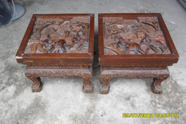 ขายชุดไม้สักแกะลายช้าง