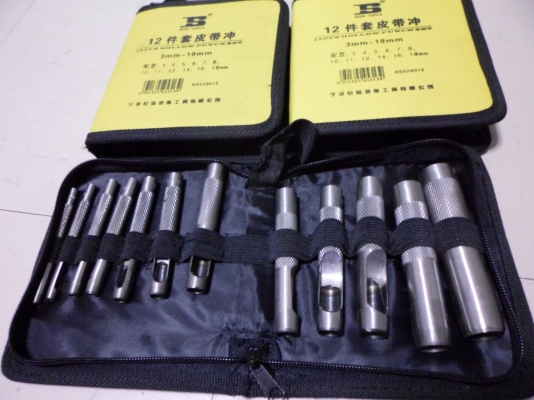 เหล็กตอกรู หรือตุดตู่ (hollow punch set)สำหรับเจาะรูปะเก็น ยาง พลาสติก ครบชุด