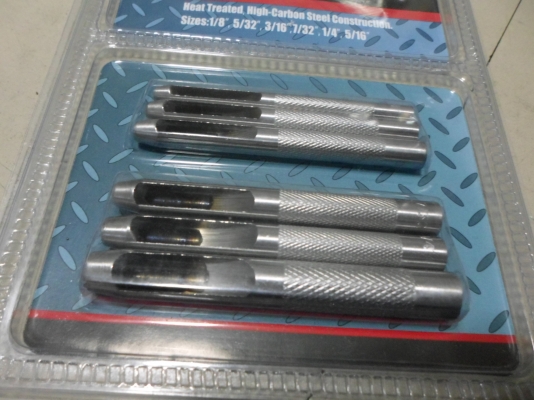 เหล็กตอกรู หรือตุดตู่ (hollow punch set)สำหรับเจาะรูปะเก็น ยาง พลาสติก ครบชุด
