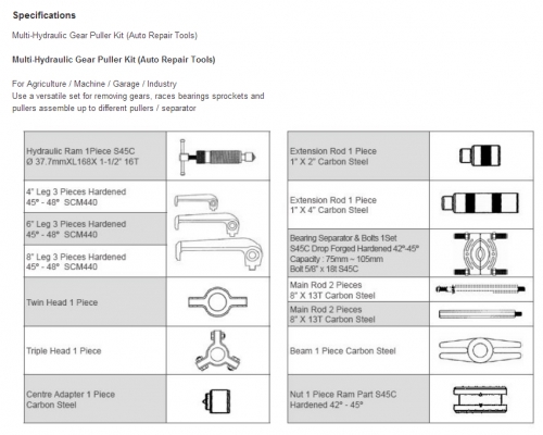 ชุดเครื่องมือดูด เฟือง เกียร์ แบริ่ง sck   japan  จ่ายปลายทางได้แล้วครับ