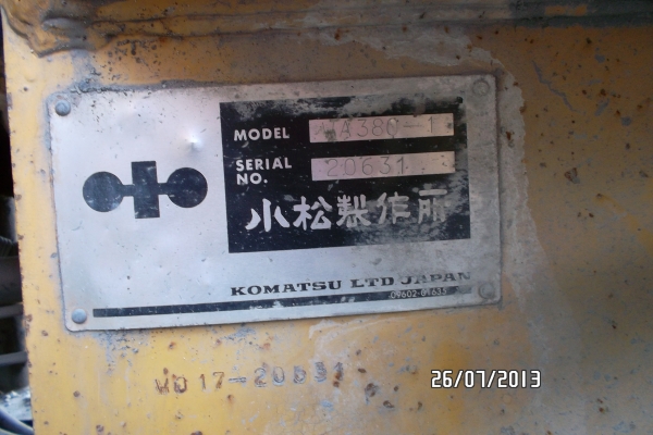 ขายรถตัก KOMATSU WA380-1