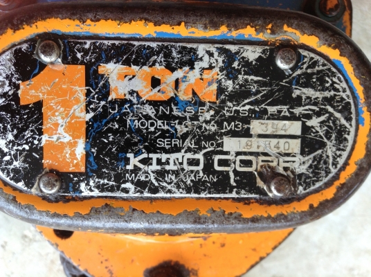 ขายรอกญี่ปุ่น 1 ตัน ยี่ห้อ KITO ขายรอกญี่ปุ่น 1 ตัน ยี่ห้อ KITO