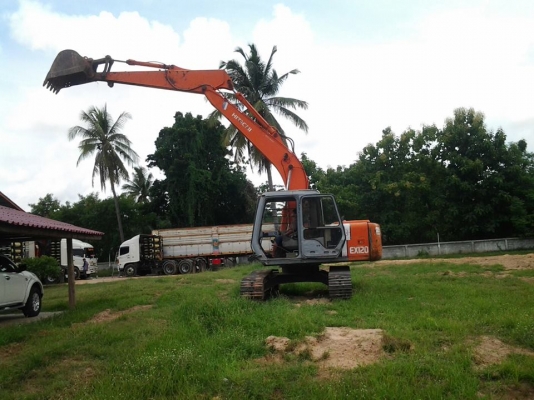 HITACHI EX120-2 เก่านอกไม่เคยใช้งานในไทย ไฟฟ้าเต็มบูมอาร์มพิเศษ เก็บรั่วซีมเรียบร้อย(พร้อมทำเล่มทะเบียนเรียบรัอย) 950,000