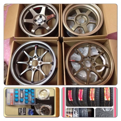 โปร!!!ล้อใหม่TE37V-CE28-TE37SL-RPF1-Work S1 ขอบ15 กว้าง8นิ้ว+ยาง+ของแถม