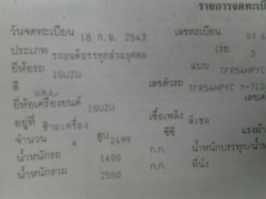 ขาย ดราก้อนอายแค็ปสวยๆเดิมบาง มือเดียวออกห้าง ISUZU SPACECAB2.5SX TURBO DRAGONEYE ปี43/00 เครื่องเดิมเกียร์เดิม หน้า-หลังเดิมบาง สีสวยภายในสวยแอร์เย็น พ.พาวเวอร์ ก.มือหมุน ช่วงล่างแน่นไม่มีช้ำ คัสซีสวยเดิม พื้นปูกระบะ  สวยทั้งคัน พร้อมใช้งาน เอกสารพร้อม ร