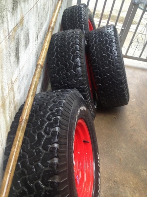 ขายล้อTE37xขอบ16กว้าง8ออฟ0 พร้อมยางBF ALL 265-75-16 ยกชุดถูกๆ