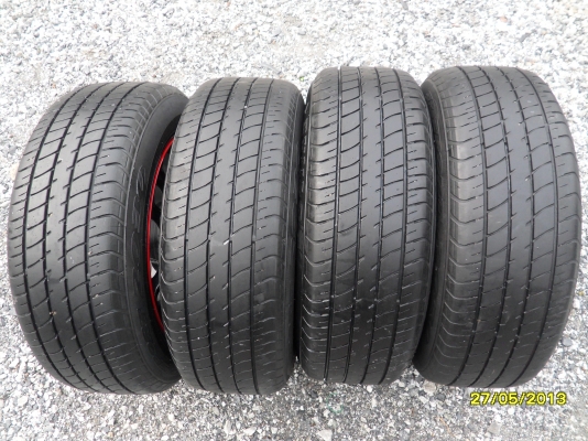 ขายแม็ก 4 รู100 114 ขอบ15 พร้อมยางDUNLOP 185/60R15 ยางปี11 สวยๆ 1 ชุด