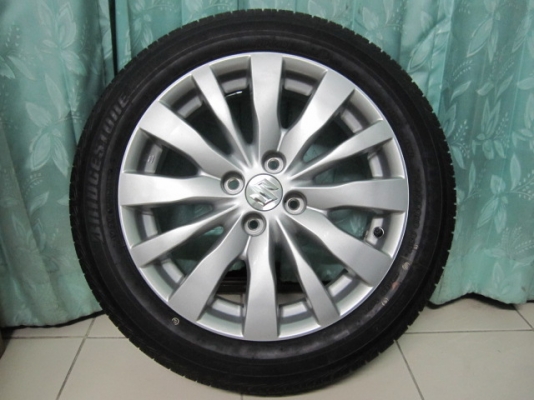 ขายล้อแม็ก Suzuki Swift พร้อมยางป้ายแดง ขอบ 16 ปี 13 ออกจากศูนย์แล้วถอดเลย