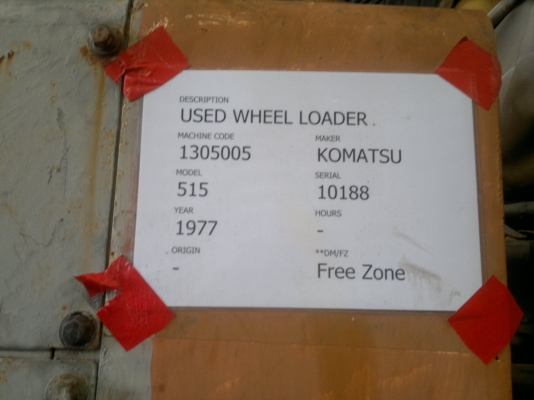 ขายรถตักล้อยาง KOMATSU 515 รถนอกนำเข้าไม่เคยใช้ในไทย ราคาไม่สูงโทรมานะ 085-9049669