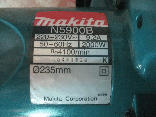 ขายด่วน เลื่อยวงเดือน 9" Makita รุ่น N5900B 2000W  Made in japan