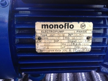 ขายปั้มหอยโข่ง MONOFLO 1"