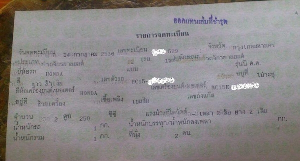 ขาย ฮอนด้า วีทีแซ๊ด 250 ทะเบียนแท้ พร้อมโอน 34000