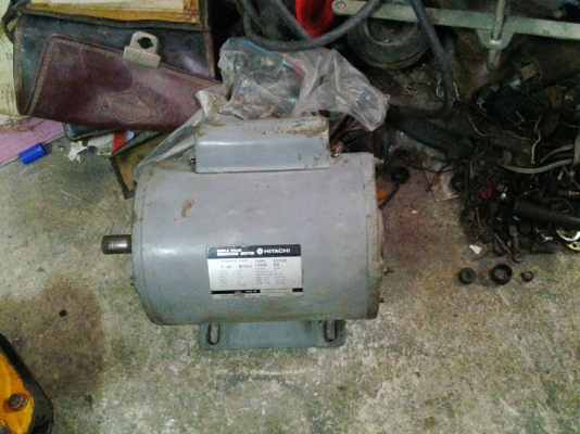 ขาย !!  มอเตอร์ (motor) 1 HP.220v.พร้อมใช้งาน ยี่ห้อฮิตาชิ