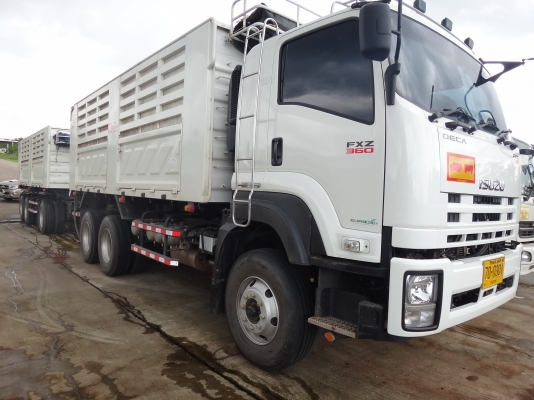 ขายดาวน์   รถสิบล้อสองเพลาดัมพ์  พ่วง แม่-ลูก  ปี56  ISUZU  360  ลูก3เพลา กระบะสามมิตร  รถวิ่งแค่   9500  กิโลเมตร  สภาพป้ายแดง