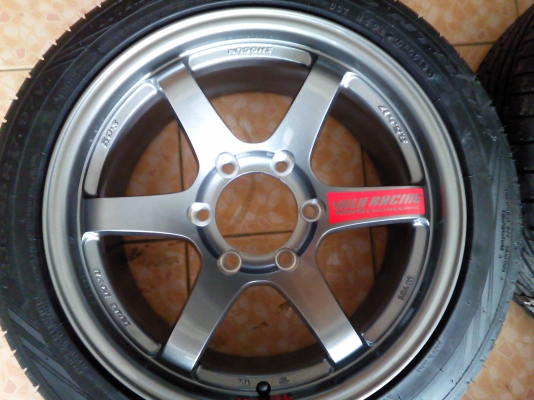 ขายล้อแม็ก TE37SL 17" F8.5-R9.5ล้อสีกันพร้อมยางใหม่ 235/45/17 Nitto Made in Japan