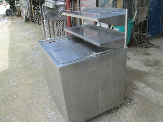 ตู้น้ำแข็งแสตนเลส  หนามากๆ  สภาพใหม่  ราคา4800บาท