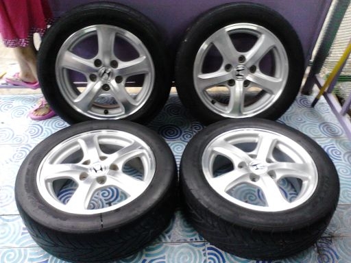 ล้อแม็กเดิมติดรถ HONDA CivicFD16 Odyssey15 FB15 พร้อมยางสวยๆ