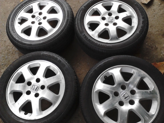 ล้อแม็กเดิมติดรถ HONDA CivicFD16 Odyssey15 FB15 พร้อมยางสวยๆ