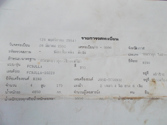 ขายด่วนรถ6ล้อเมก้าชีลี้500เครือง175แรงม้าปี52ยาว6.50.ม