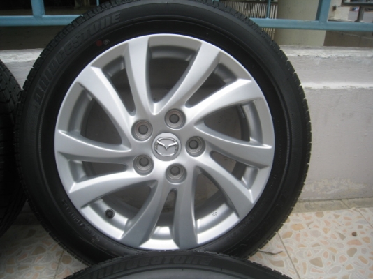 ขายล้อแม็ก  Mazda3 MC ป้ายแดง 16"x6.5" et50 5รู114.3+ ยางปี 1913 สนใจติดต่อเล็กคลองสามครับ (081-3747940)