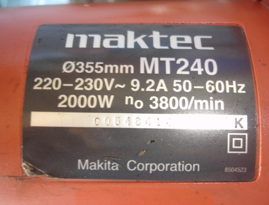 ขายไฟเบอร์ 14" ยี่ห้อ maktec รุ่น MT240