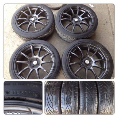 ขายแม็กมือ2 Advan RZ ขอบ17 4รู100+ ยางปี 11 ราคา11,500 บาทถูก