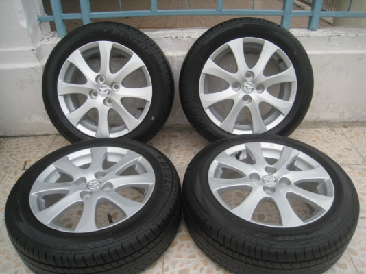ขายล้อแม็ก Mazda2 ป้ายแดง 15"x6" et45 4รู100 + ยางปี 1313 สนใจติดต่อเล็กคลองสามครับ (081-3747940)