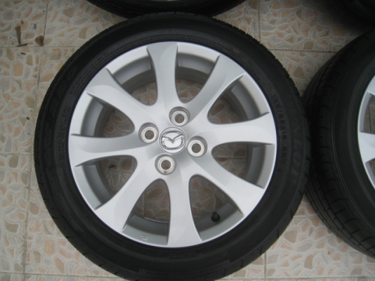 ขายล้อแม็ก Mazda2 ป้ายแดง 15"x6" et45 4รู100 + ยางปี 1313 สนใจติดต่อเล็กคลองสามครับ (081-3747940)
