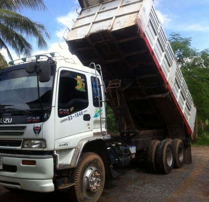 ISUZU DECA FXZ 270 HP EURO1 ปี 46 สิบล้อดั๊มพ์ 2 เพลา กระบะดั๊มพ์เหล็ก 12 ตันของเสรีชัยสภาพสวย มีระบบลากพ่วงครบพร้อมใช้งาน เครื่องแห้งแรงดีไม่มีเยิ้ม ภายในเก๋งคอนโซลสวยครบ CD แอร์เย็น พ.เพาเวอร์ ก.ไฟฟ้า ระบบเบรคทริ๊ปฟี้ ช่วงล่างคัชซีสวยมาก ยางสภาพดี 10 เส