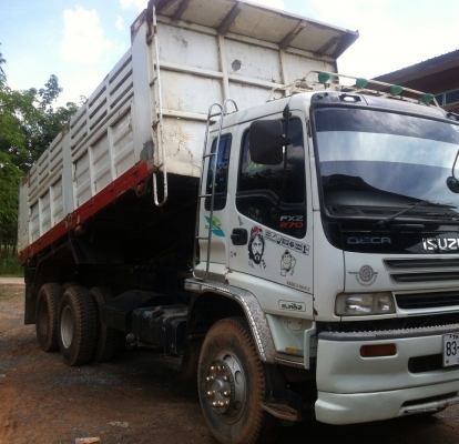 ISUZU DECA FXZ 270 HP EURO1 ปี 46 สิบล้อดั๊มพ์ 2 เพลา กระบะดั๊มพ์เหล็ก 12 ตันของเสรีชัยสภาพสวย มีระบบลากพ่วงครบพร้อมใช้งาน เครื่องแห้งแรงดีไม่มีเยิ้ม ภายในเก๋งคอนโซลสวยครบ CD แอร์เย็น พ.เพาเวอร์ ก.ไฟฟ้า ระบบเบรคทริ๊ปฟี้ ช่วงล่างคัชซีสวยมาก ยางสภาพดี 10 เส