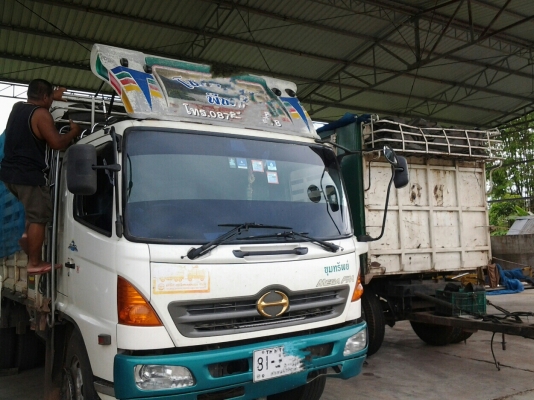 Hino Mega260 Fm1J 2เพลาคอกเกษตร พ่วงแม่ลูก