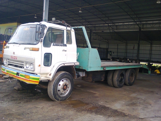 ขายด่วน10ล้อ2เพลาตอนเหลือ1เพลาเทเลอร์ใส่เหล็กIบีมหน้า6นิ้วแข็งแรงบรรทุกแม็คโคร200-320แข็งแรงราคาถูกๆ