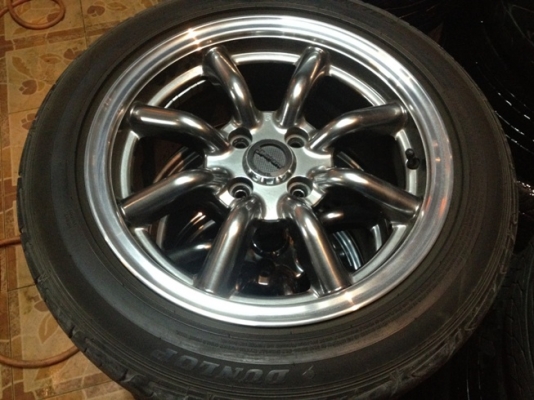 ขายแม็กซ์มือ2 กล้วย ขอบ15 กว้าง7 ออฟ 35 4/100+ ยางปี09 ราคา9,900 บาท