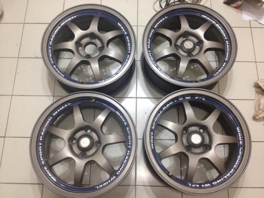 ขายแม็กซ์มือ2 Wave sport ขอบ15 4รู100 + ยางปี11 ราคา 9,300 บาท