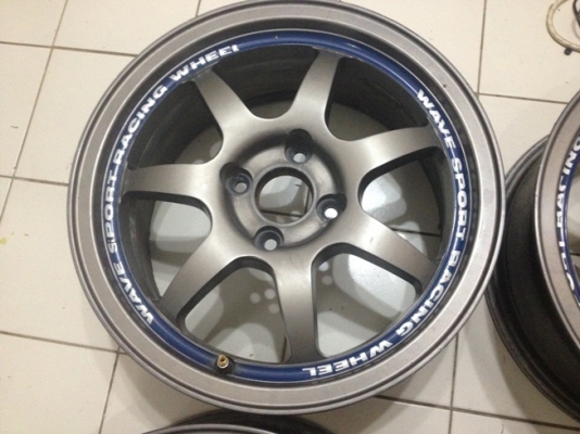 ขายแม็กซ์มือ2 Wave sport ขอบ15 4รู100 + ยางปี11 ราคา 9,300 บาท