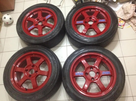ขายแม็กซ์มือ2 TE37 ขอบ15 4/100+ ยาง ราคา 8,900 บาท
