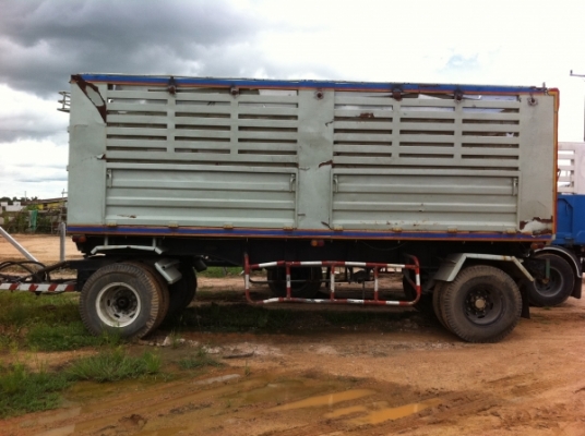 ขายลูกพ่วงดั้ม กว้าง 2.45 เมตร ยาว 6.30 เมตร สูง 2.00 เมตร มีตะแกรงสำหรับบรรทุกข้าว สภาพ 80\% ขายลูกพ่วงดั้ม กว้าง 2.45 เมตร ยาว 6.30 เมตร สูง 2.00 เมตร มีตะแกรงสำหรับบรรทุกข้าว สภาพ 80\%