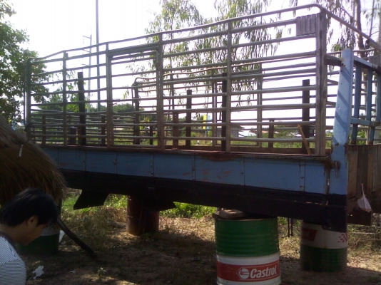 ขาย กระบะ 6ล้อกลาง พร้อมคอกเหล็กแป๊ปประปา(หนา) สภาพดี ยาว4.20 กว้าง 1.87 เมตร