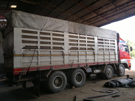 ขายรถ 24 ล้อ 2 เพลา แม่-ลูก กระบะเหล็กคอกเกษตรไม่ดั้ม MITSUBISHI FUSO SUPER GRERT รถสวย