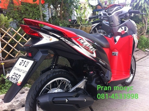 ขายhonda click combi brake สีดำเเดง ปี2555 ขายhonda click combi brake สีดำเเดง ปี2555