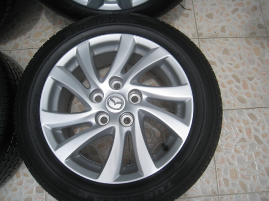 ขายล้อแม็ก  Mazda3 MC ป้ายแดง 16"x6.5" et50 5รู114.3+ ยางปี 1913 สนใจติดต่อเล็กคลองสามครับ (081-3747940)