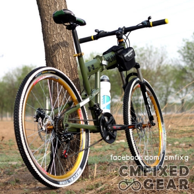 อยากขี่จักรยาน ต้อง HUMMER BIKE เขียวทหาร ล้อซี่ขอบเหลือง อยากขี่จักรยาน ต้อง HUMMER BIKE เขียวทหาร ล้อซี่ขอบเหลือง